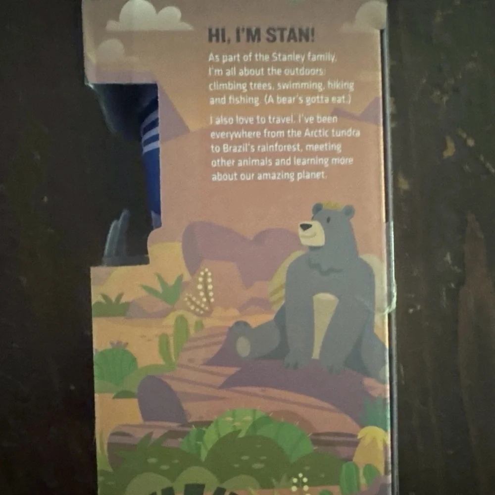 NIB Stanley travel tumbler 14oz purple (Stan the Bear) - Picture 3 of 6